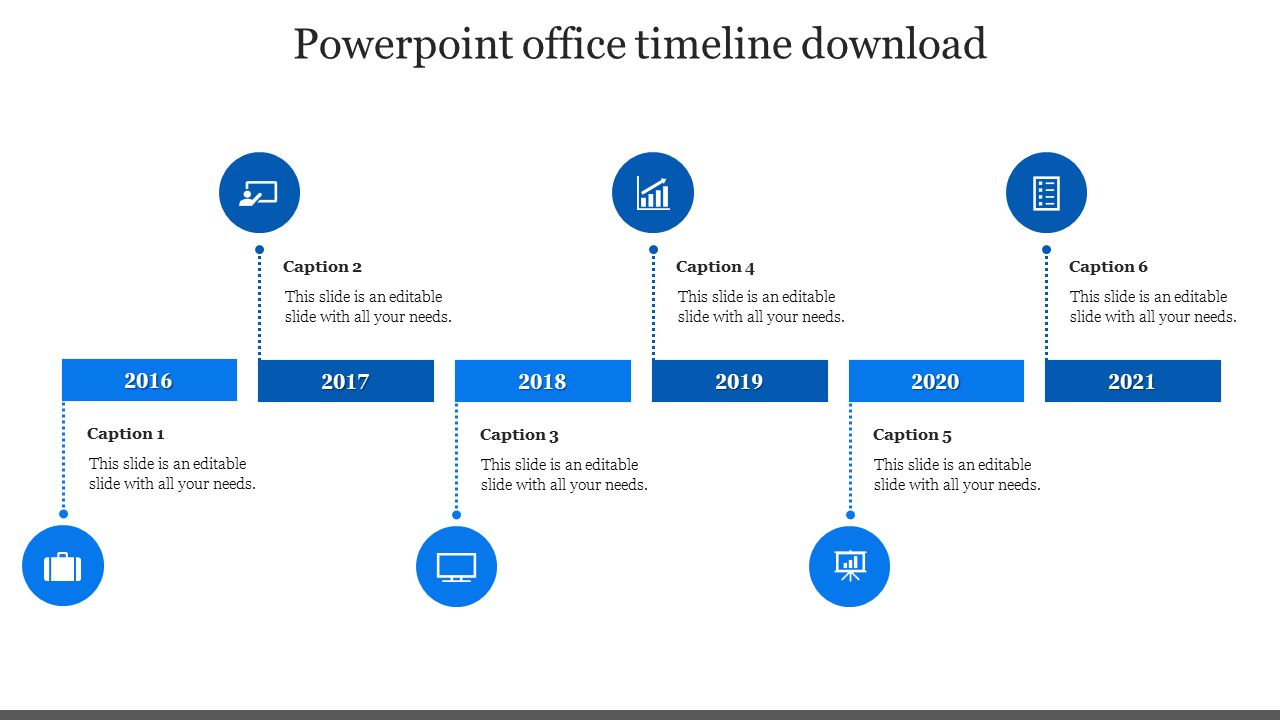 powerpoint office timeline download-Blue